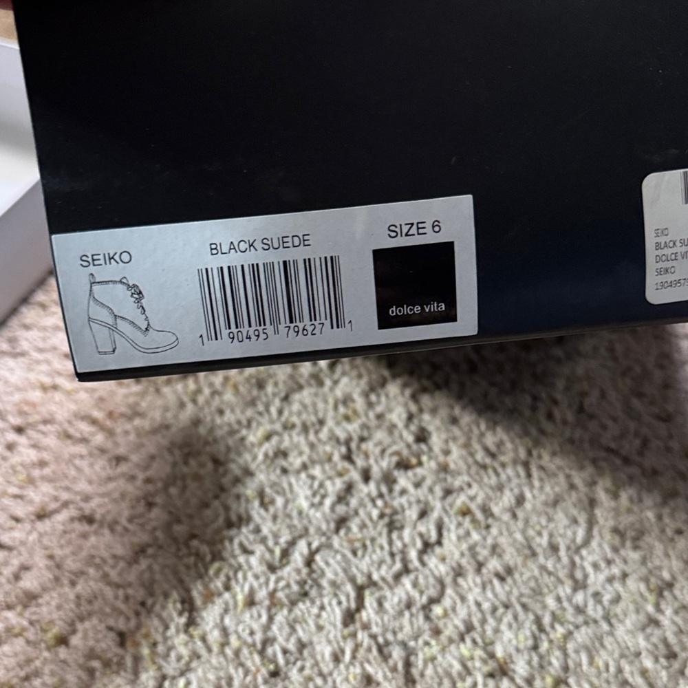 Dolce Vita Black Suede Women's Shoes